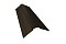 Планка конька фигурного 100x100 0,5 GreenСoat Pural Matt RR 32 темно-коричневый (RAL 8019 серо-коричневый)