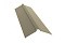 Планка конька плоского 150х40х150 0,5 Satin с пленкой RAL 1015 светлая слоновая кость