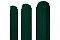 Штакетник П-образный А фигурный 0,45 PE-Double RAL 6005 зеленый мох