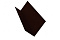 Планка примыкания 150х250 0,5 GreenCoat Pural с пленкой RR 32 темно-коричневый (RAL 8019 серо-коричневый)