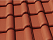 Цементно-песчаная черепица рядовая, ФП, Красный, Braas