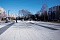 Тротуарная плитка Парк Плейс, 80 мм, белый, бассировка
