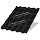 Металлочерепица МЕТАЛЛ ПРОФИЛЬ Трамонтана-XL (VALORI-20-DarkGrey-0.5)