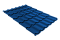 Металлочерепица Классик ("Classic") v01 0,5 Satin RAL 5005 сигнальный синий