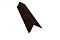 Планка торцевая 80х100 0,5 GreenCoat Pural Matt RR 32 темно-коричневый (RAL 8019 серо-коричневый)