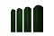 Штакетник Круглый фигурный 0,45 PE-Double RAL 6005 зеленый мох (1,8м)