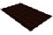 Металлочерепица квадро профи Grand Line 0,5 Velur20 RR 32 темно-коричневый