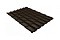 Металлочерепица классик Grand Line 0,5 GreenCoat Pural BT RR 32 темно-коричневый (RAL 8019 серо-коричневый)