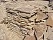 Песчаник серо-зеленый, толщина 6-15 см