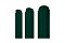 Штакетник П-образный B фигурный 0,45 PE RAL 6005 зеленый мох