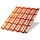 Металлочерепица МЕТАЛЛ ПРОФИЛЬ Монтекристо-SL (AGNETA-20-Copper\Copper-0.5)