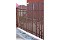 Штакетник П-образный А фигурный 0,5 GreenCoat Pural Matt RR 23 темно-серый (RAL 7024 мокрый асфальт)