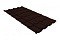 Металлочерепица камея Grand Line 0,5 GreenCoat Pural RR 887 шоколадно-коричневый (RAL 8017 шоколад)